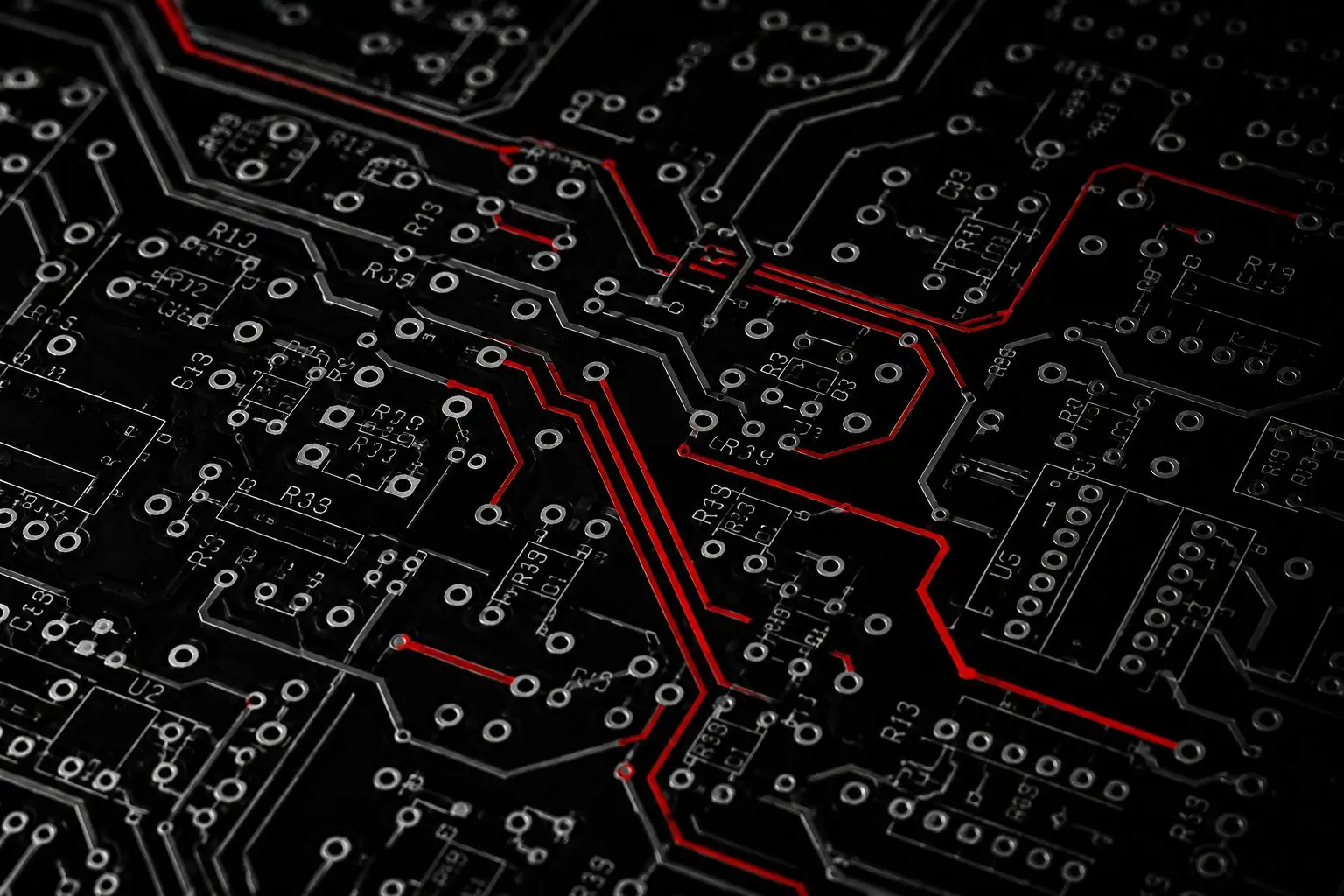 Abstract circuit board traces
